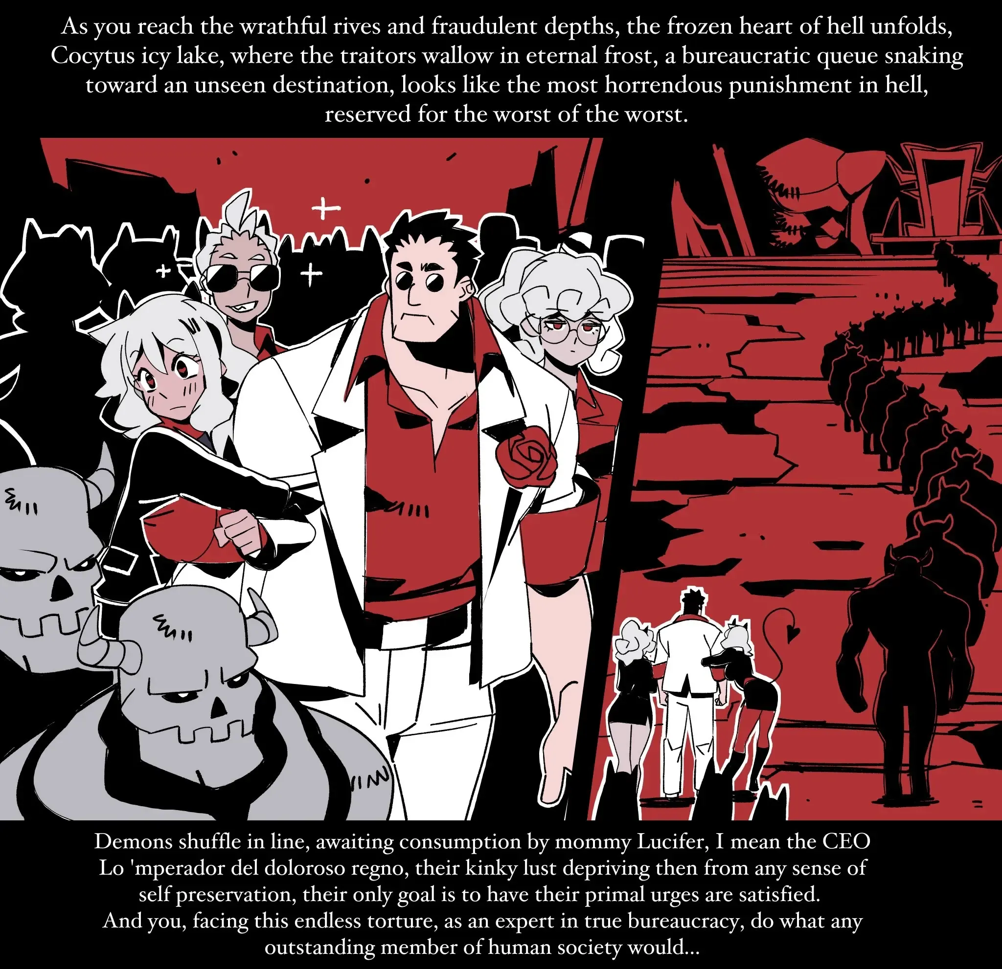 Helltaker Fanart Madness (by Nisegoworks) Lucifer chapter colorized Helltaker Fanart Madness (by Nisegoworks) Lucifer chapter colorized